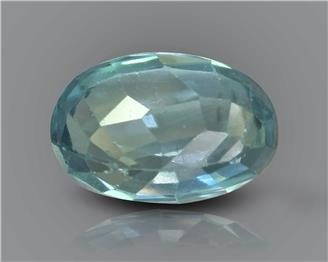 Blue Zircon Natural Certified 3.32 carats (DIN 90244 )